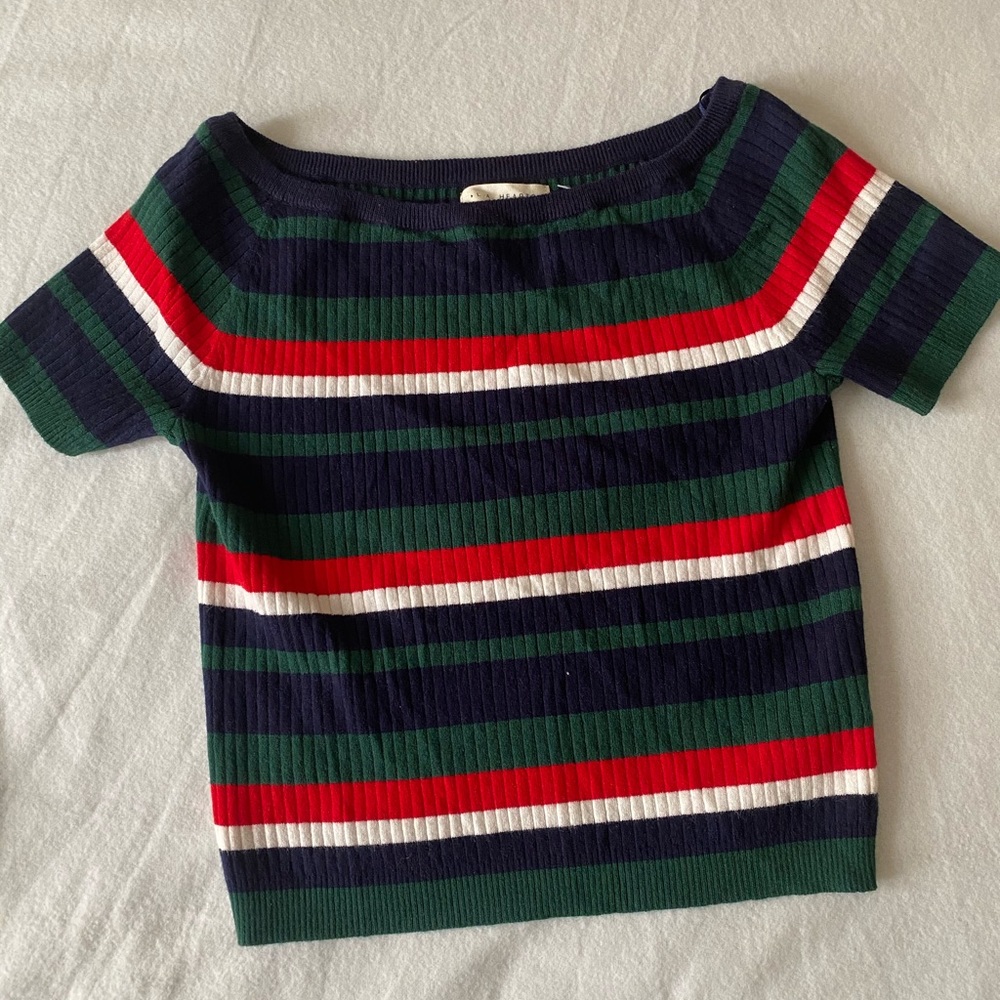 La hearts striped top